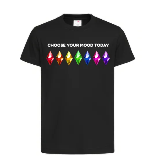 Дитяча футболка Choose your mood Чорний фото