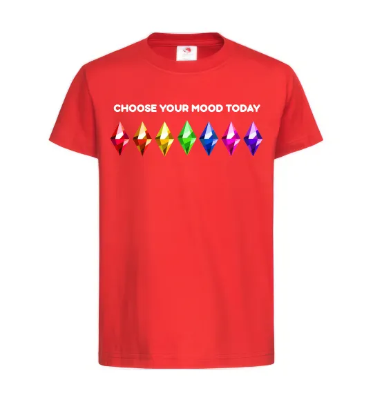 Дитяча футболка Choose your mood Червоний фото