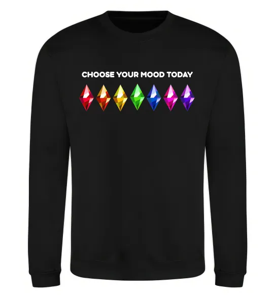 Світшот Choose your mood Чорний фото