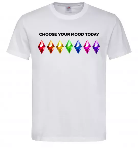 Мужская футболка Choose your mood Белый фото