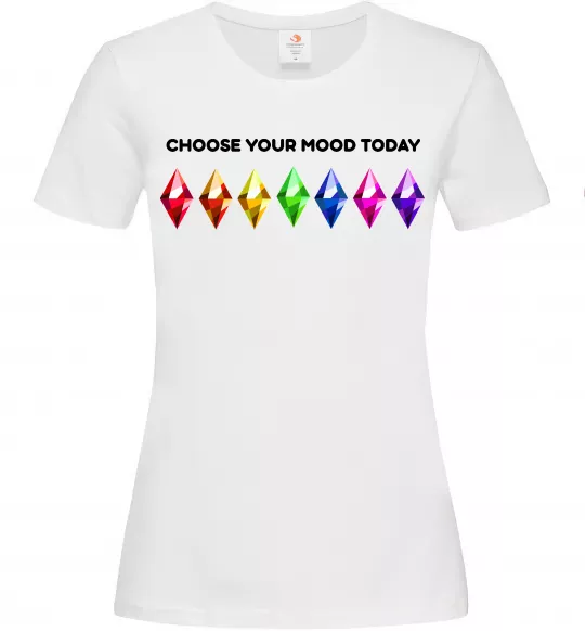 Женская футболка Choose your mood Белый фото
