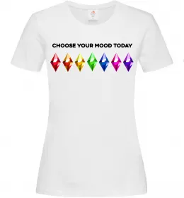 Женская футболка Choose your mood Белый фото