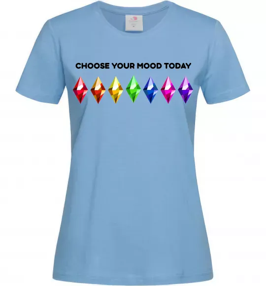 Женская футболка Choose your mood Голубой фото
