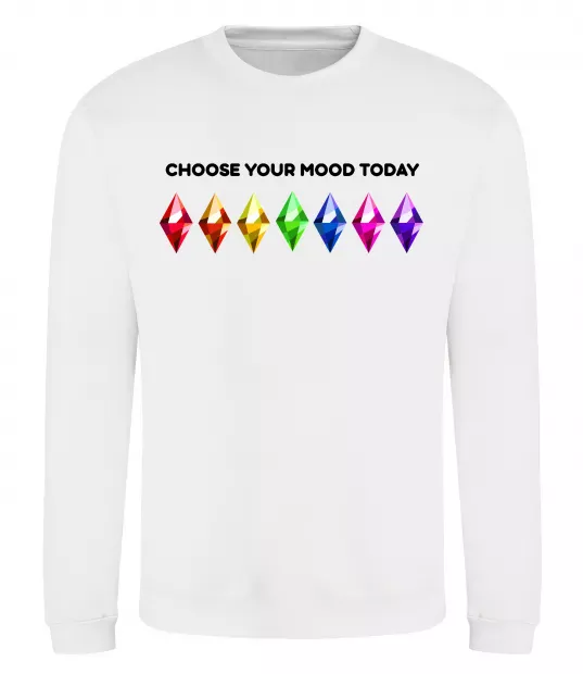 Свитшот Choose your mood Белый фото
