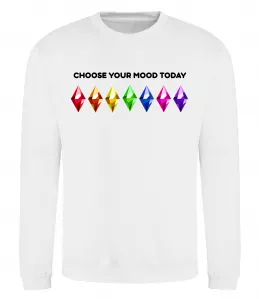 Світшот Choose your mood Білий фото