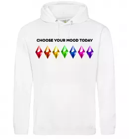 Мужская толстовка (худи) Choose your mood Белый фото
