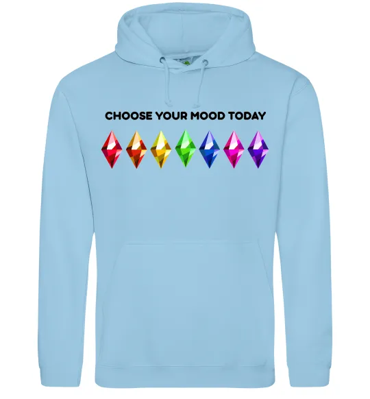 Чоловіча толстовка (худі) Choose your mood Блакитний фото