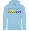 Чоловіча толстовка (худі) Choose your mood Блакитний фото