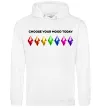 Женская толстовка (худи) Choose your mood Белый фото