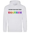 Женская толстовка (худи) Choose your mood Серый меланж фото