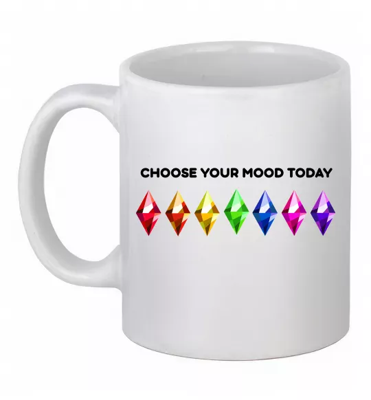 Чашка керамическая Choose your mood Белый фото