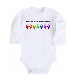 Дитячий бодік Choose your mood Білий фото
