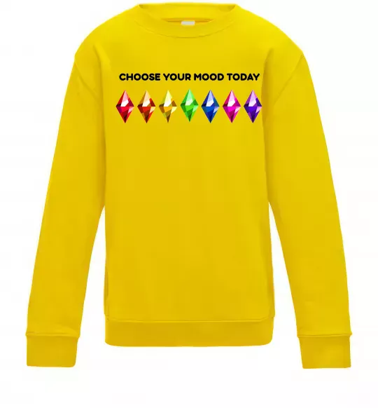 Детский Свитшот Choose your mood Солнечно желтый фото