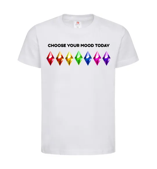 Дитяча футболка Choose your mood Білий фото