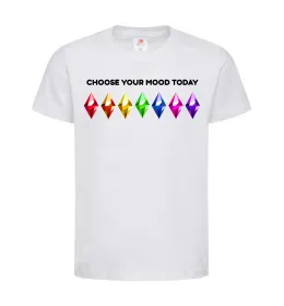 Дитяча футболка Choose your mood Білий фото