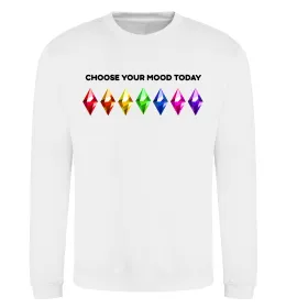 Світшот Choose your mood Білий фото