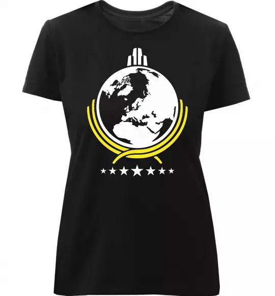 Жіноча преміум футболка Helldivers Чорний фото