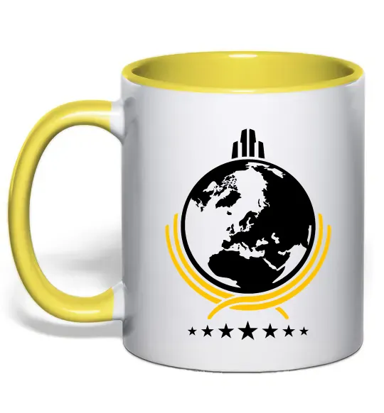 Чашка с цветной ручкой Helldivers Солнечно желтый фото