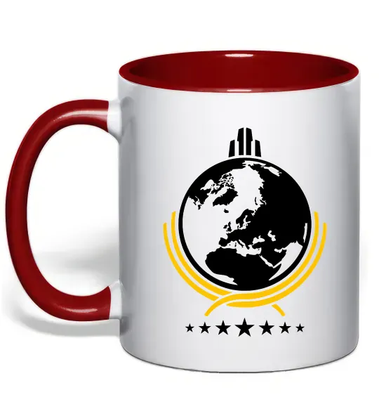 Чашка с цветной ручкой Helldivers Красный фото