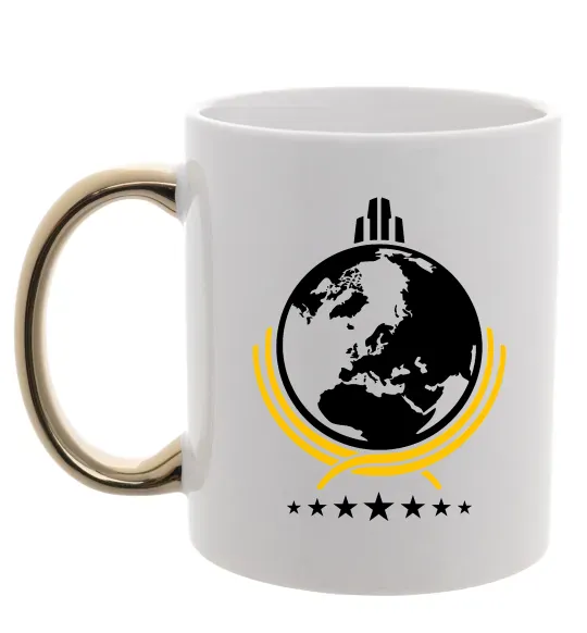 Чашка с цветной ручкой Helldivers Золото фото