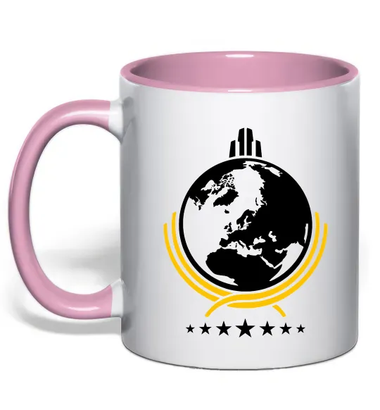 Чашка с цветной ручкой Helldivers Нежно розовый фото