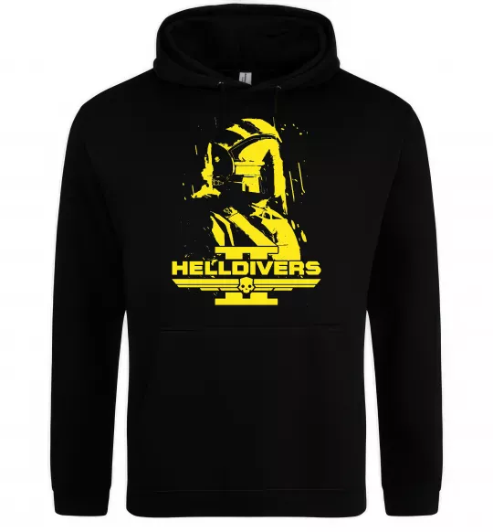 Мужская толстовка (худи) Helldivers game Черный фото