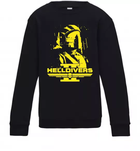Детский Свитшот Helldivers game Черный фото
