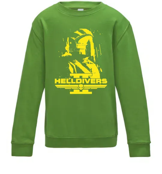 Детский Свитшот Helldivers game Лаймовый фото