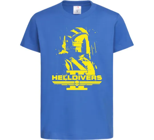 Детская футболка Helldivers game Ярко-синий фото