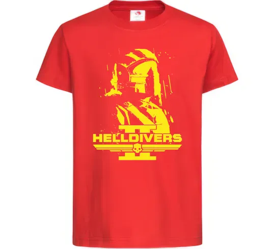 Детская футболка Helldivers game Красный фото