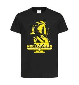Дитяча футболка Helldivers game Чорний фото
