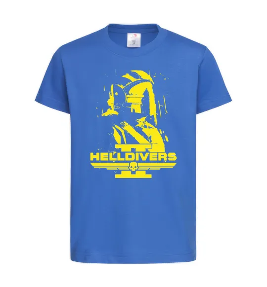 Детская футболка Helldivers game Ярко-синий фото
