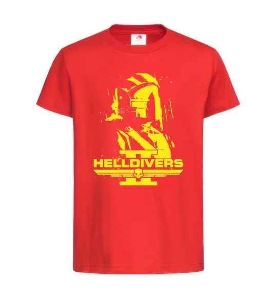 Детская футболка Helldivers game Красный фото