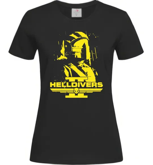 Женская футболка Helldivers game Черный фото
