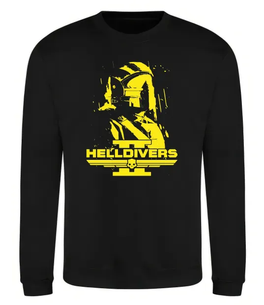 Світшот Helldivers game Чорний фото