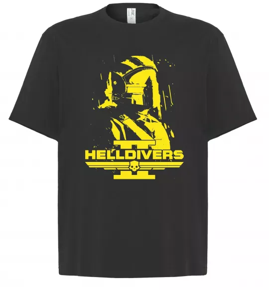 Футболка Оверсайз Helldivers game Черный фото