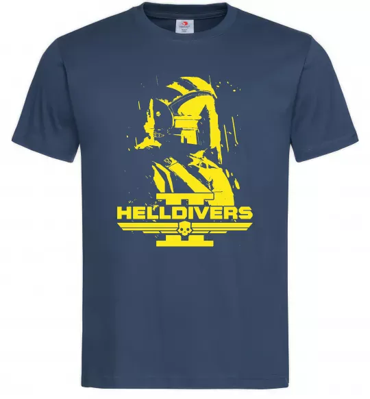 Мужская футболка Helldivers game Темно-синий фото