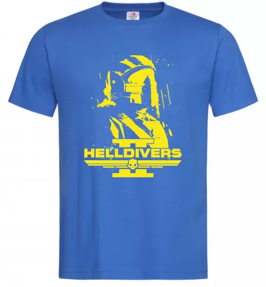 Мужская футболка Helldivers game Ярко-синий фото