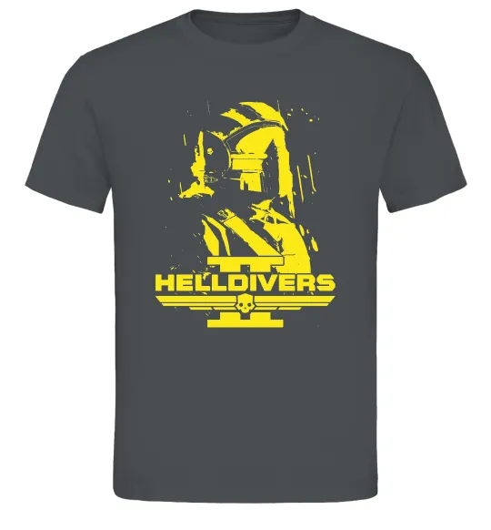 Мужская футболка Helldivers game Графит фото