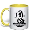 Чашка с цветной ручкой Helldivers game Солнечно желтый фото