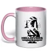 Чашка с цветной ручкой Helldivers game Нежно розовый фото