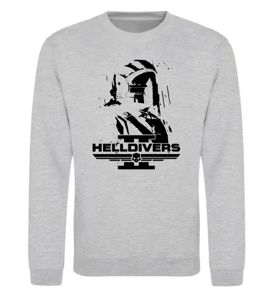 Світшот Helldivers game Сірий меланж фото