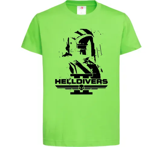 Детская футболка Helldivers game Лаймовый фото