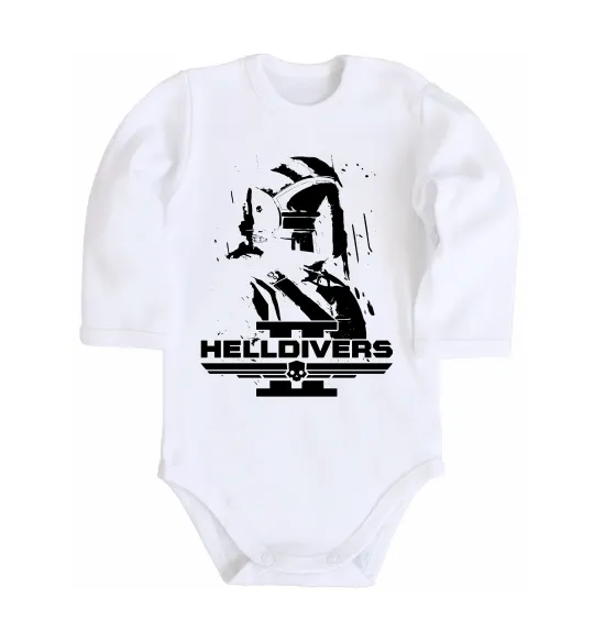 Дитячий бодік Helldivers game Білий фото