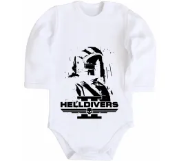 Дитячий бодік Helldivers game Білий фото