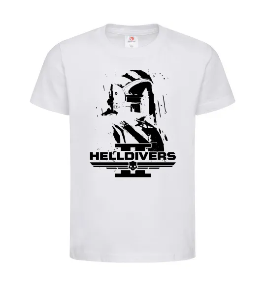 Детская футболка Helldivers game Белый фото