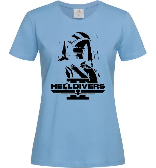 Женская футболка Helldivers game Голубой фото