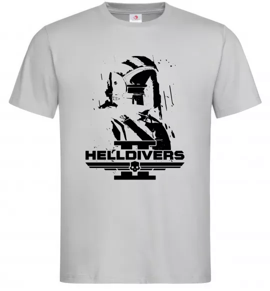 Мужская футболка Helldivers game Серый фото