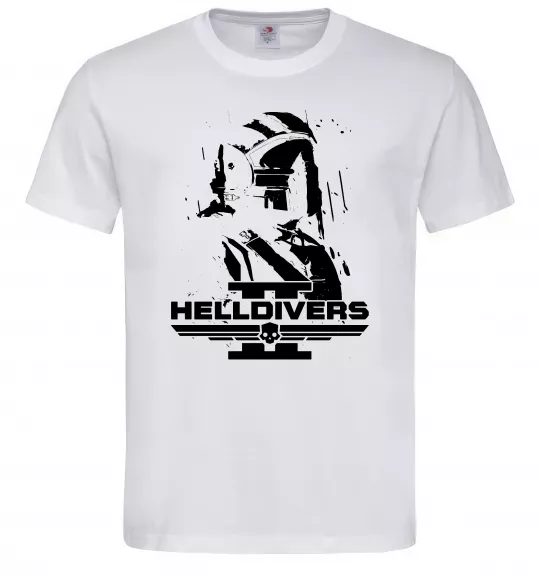 Мужская футболка Helldivers game Белый фото