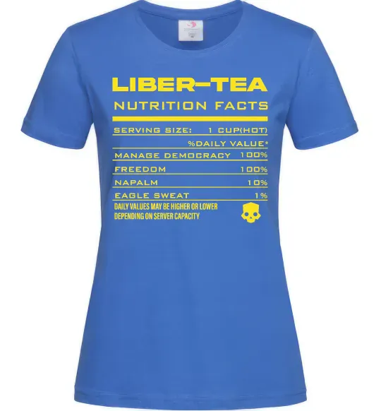 Женская футболка Liber-tea Ярко-синий фото